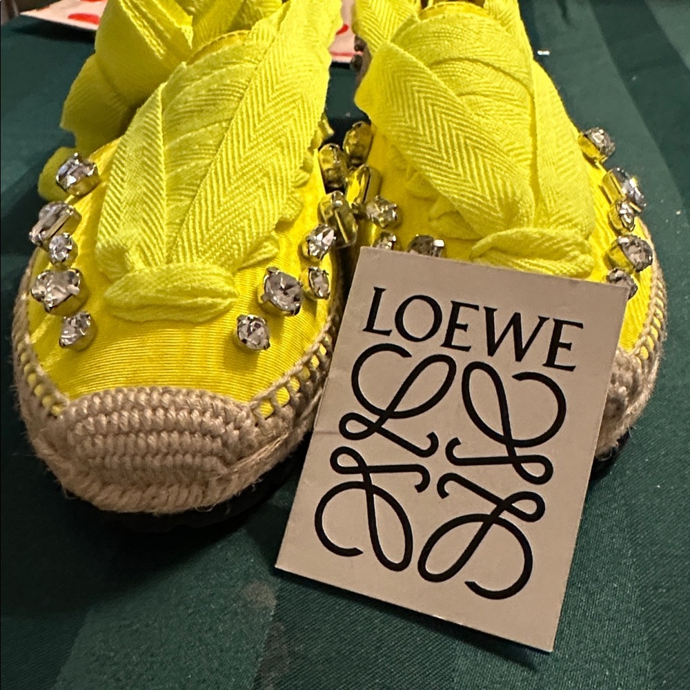 Loewe STARMARK Bijou Ribbon Strap espadrille  Sandals - Picture 6 of 6